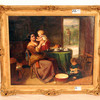 Painting, mother with children 