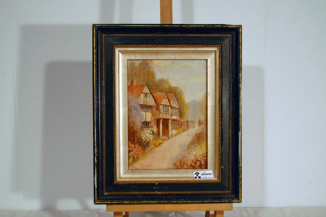 Malerei mit Haus 