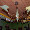 50ies ceiling lamp with six arms